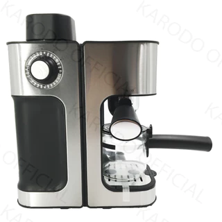 SKG เครื่องชงกาแฟสด 800W 0.2ลิตร ถ้วยกรอกจุ 4ช๊อต รุ่น SK-1209 สีเงิน ฟรีเครื่องบดกาแฟ
