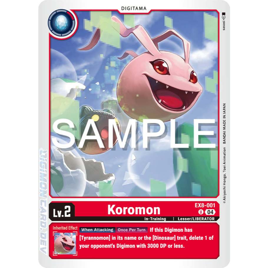 [Digimon] Koromon EX8-001 Digimon Card การ์ดสะสมดิจิม่อน ร้านDDN