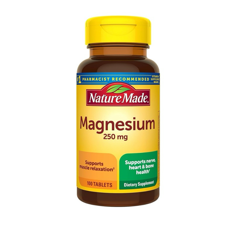 ✅พร้อมส่ง✅แท้ Nature Made Magnesium Oxide 250mg 100 Tablets