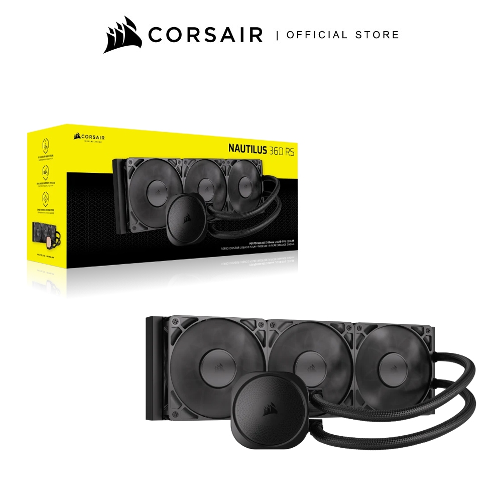 CORSAIR NAUTILUS 360 RS 360MM LIQUID CPU COOLER, BLACK : CW-9060089-WW