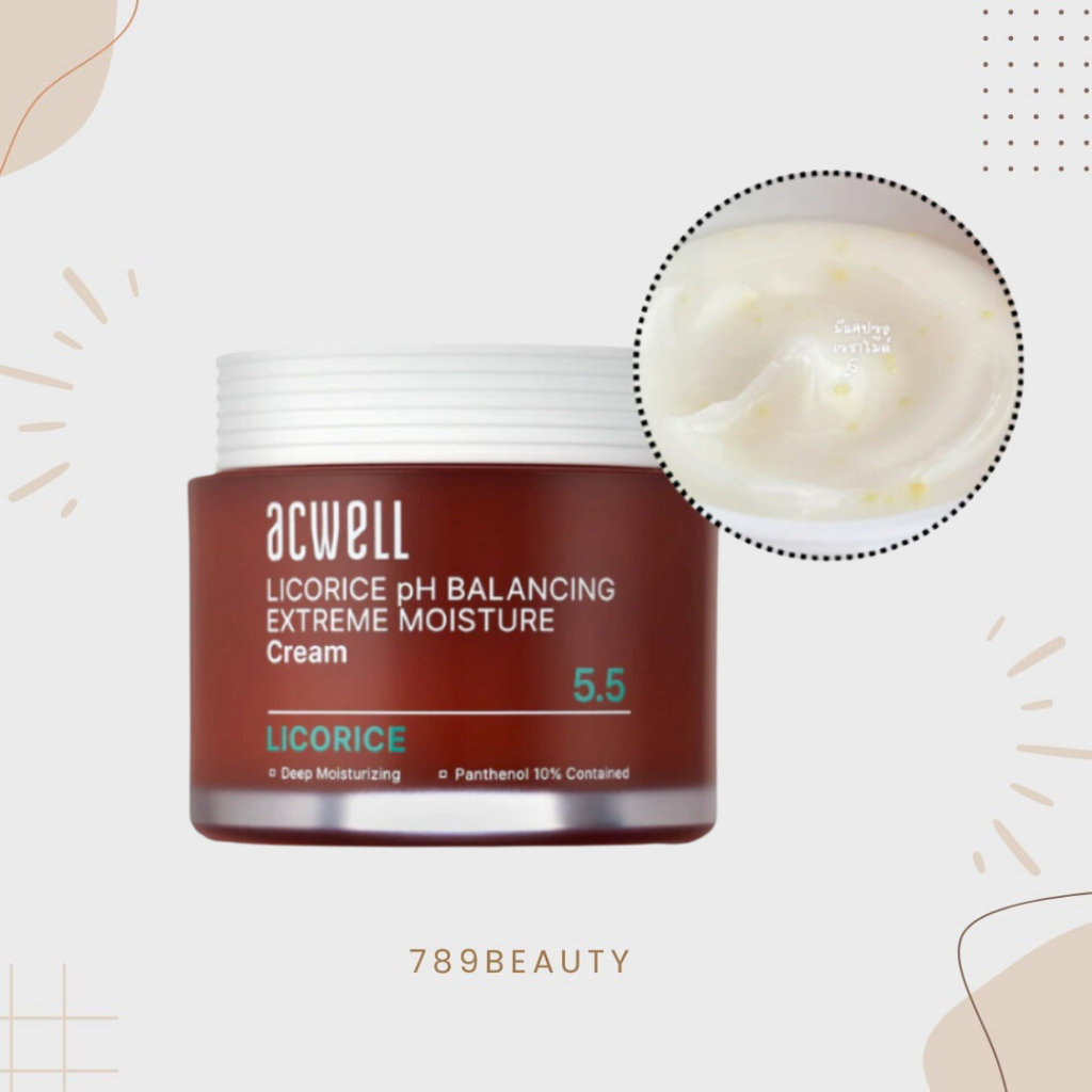 ✅ พร้อมส่ง ✅ ACWELL Licorice pH Balancing Extreme Moisture Cream 55ml ✅ ครีมน้ำตาล ของแท้ ✅