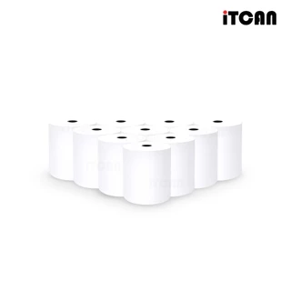 iTCAN กระดาษพิมพ์ใบเสร็จ 57x50 65gsm 12ม้วน กระดาษความร้อน บิลใบเสร็จ บิลต่อเนื่อง Thermal Paper