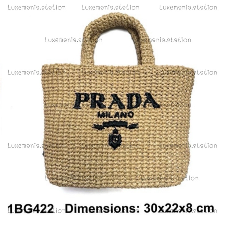 👜: New!! Prada Raffia Tote Bag ‼️ก่อนกดสั่งรบกวนทักมาเช็คสต๊อคก่อนนะคะ‼️