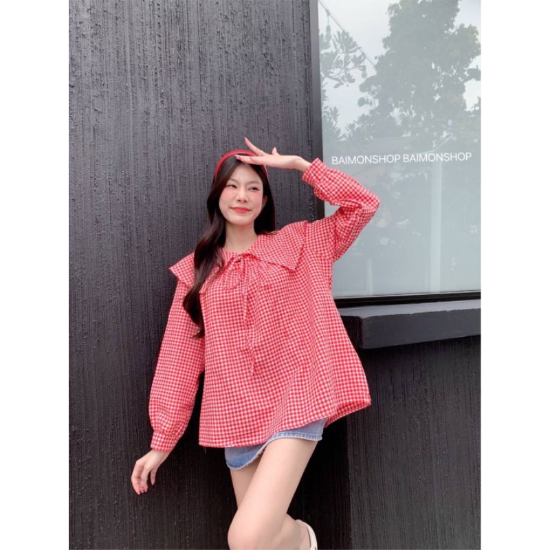 💰 MahahengCloset 💰มินิเดรสคอปกผูกโบว์🎀 ผ้าแดบบี้ใส่สบายสุดๆ เพิ่มดีเทลแขนพอง น่ารักจนใจละลาย💕 - รูปที่ 4