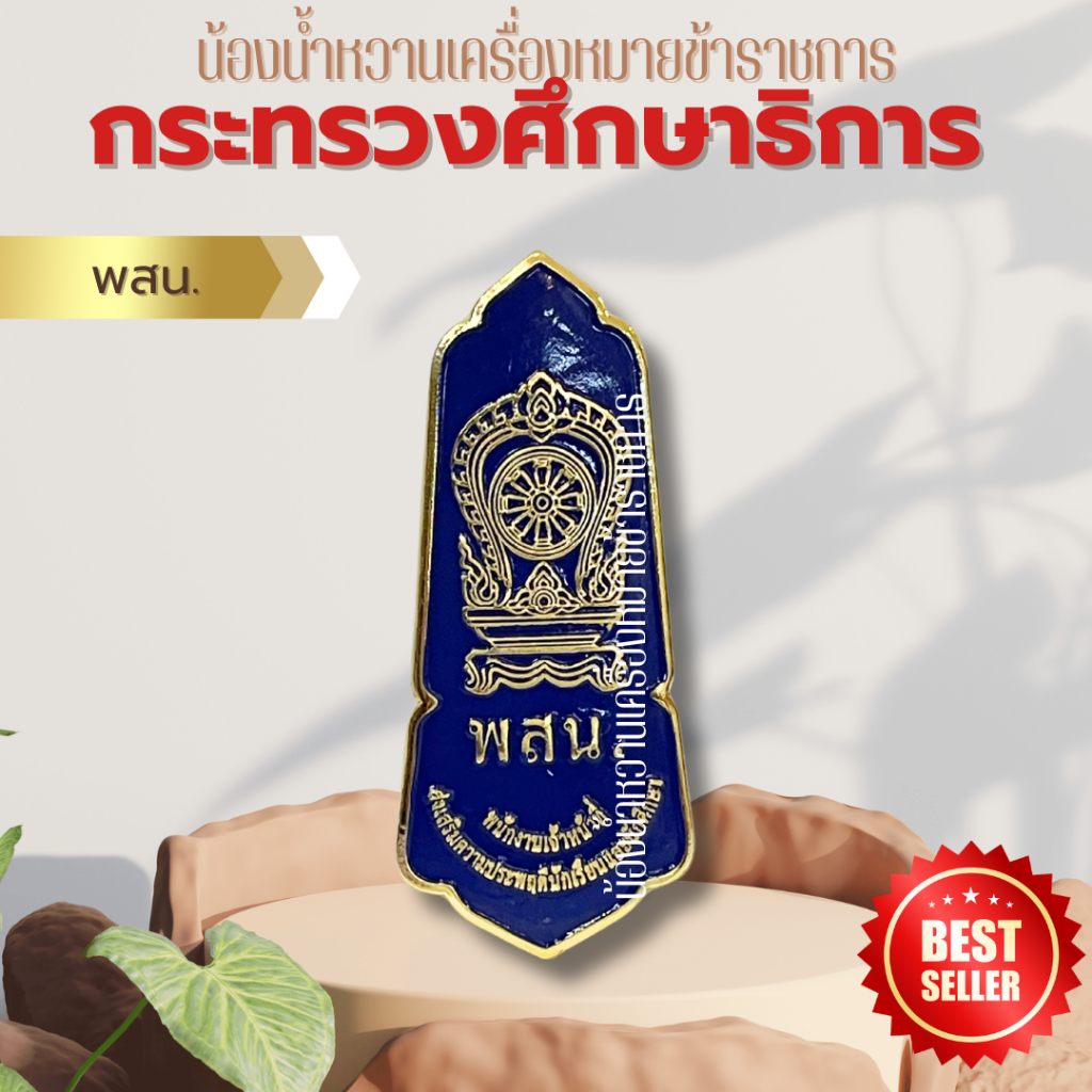 เข็มพสน. เข็มพนักงานเจ้าหน้าที่ส่งเสริมความประพฤตินักเรียนและนักศึกษา ตรา พสน. กระทรวงศึกษาธิการ