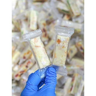 🌈NEW Nougat Bar🌈นูกัตบาร์(ผลไม้) 220g 10ชิ้น เครื่องผลไม้แน่นๆเคี้ยวเล่นเพลินหอมหวานอร่อยหนุบหนับไม่เหนียวกัดตรงไหนก็ฟิน