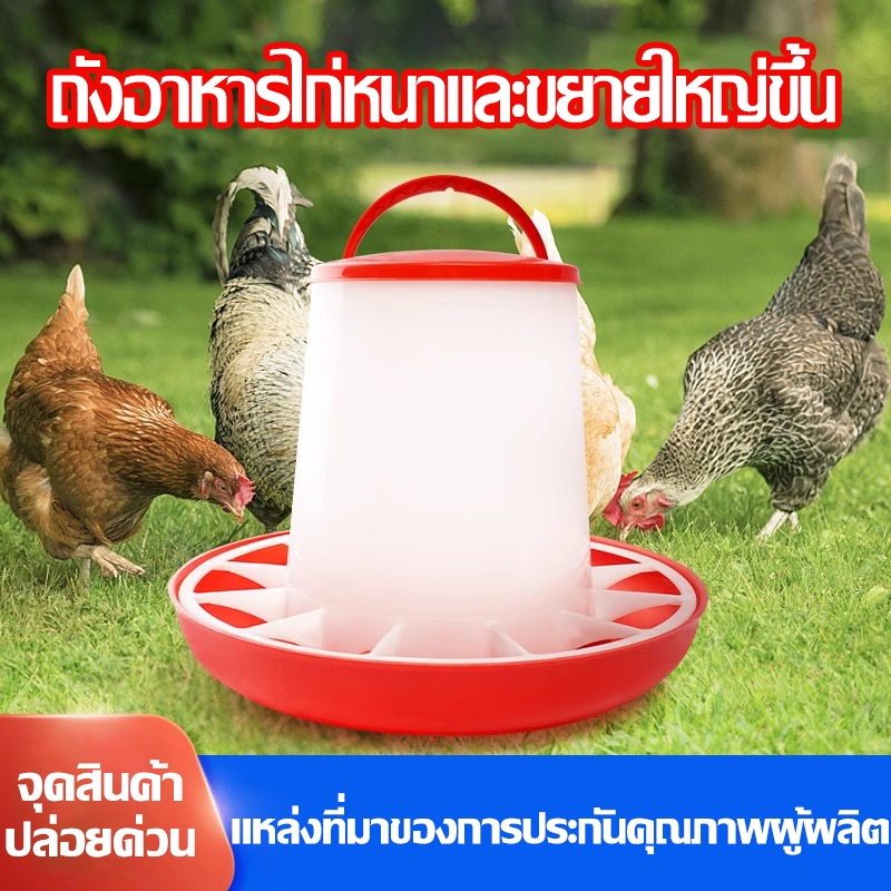 ถังให้อาหารไก่อัตโนมัติ ที่ให้อาหารไก่ ถ้วยให้อาหารไก่ ป้องกันไก่เขี่ย