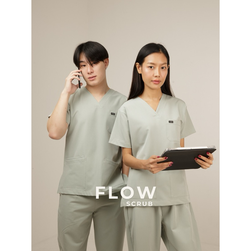 FLOW SCRUB ชุดสครับ UNISEX SEA SALT COLOR