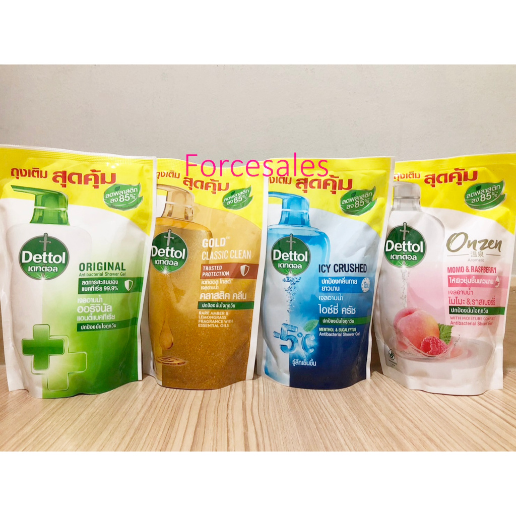 Dettol เดทตอล เจลอาบน้ำ โกลด์ คลาสสิค คลีน ถุงเติม 370 กรัม