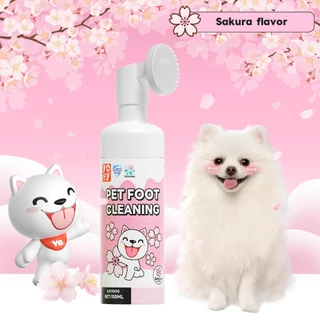 yoyopet : โฟมทำความสะอาดเท้าสัตว์เลี้ยง กลิ่นซากุระ หอม ดับกลิ่น สะอาด นุ่ม Pet feet cleaner