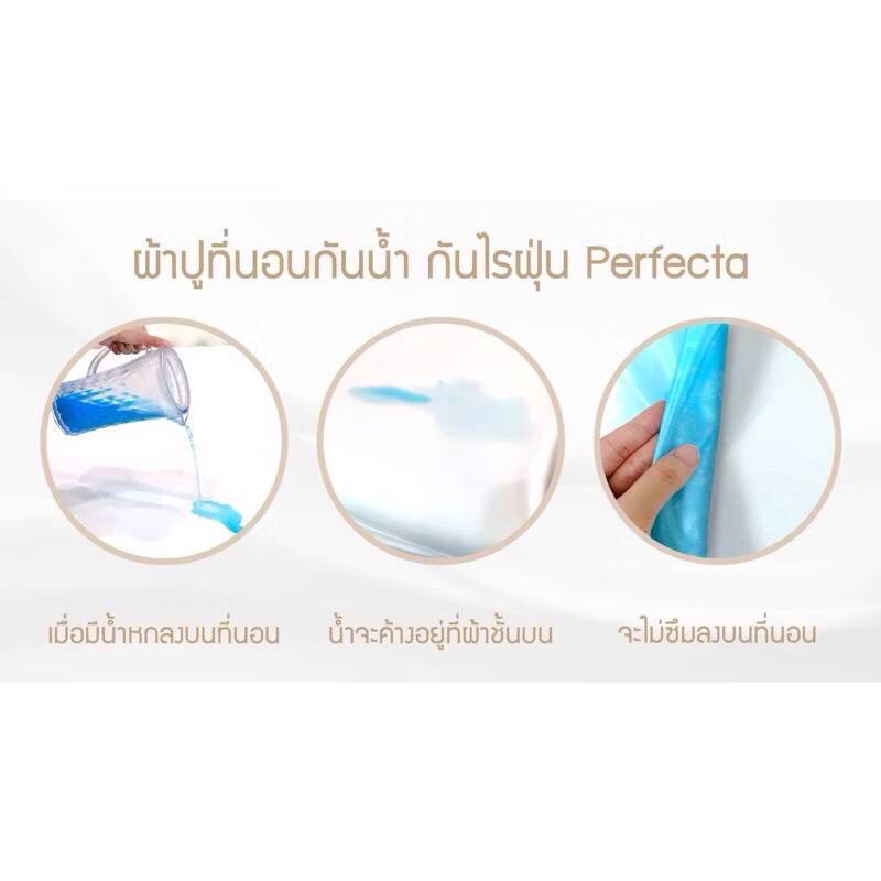 [ส่งฟรี]Perfectaผ้าปูกันน้ำ+กันไรฝุ่น(+ปลอกหมอน)Twin set/Queen set/King set(ฟูกหนาพิเศษ10-12-14นิ้ว) ราคา ถูกที่สุด ดีลบีเคเค แกลเลอรีภาพที่ 6