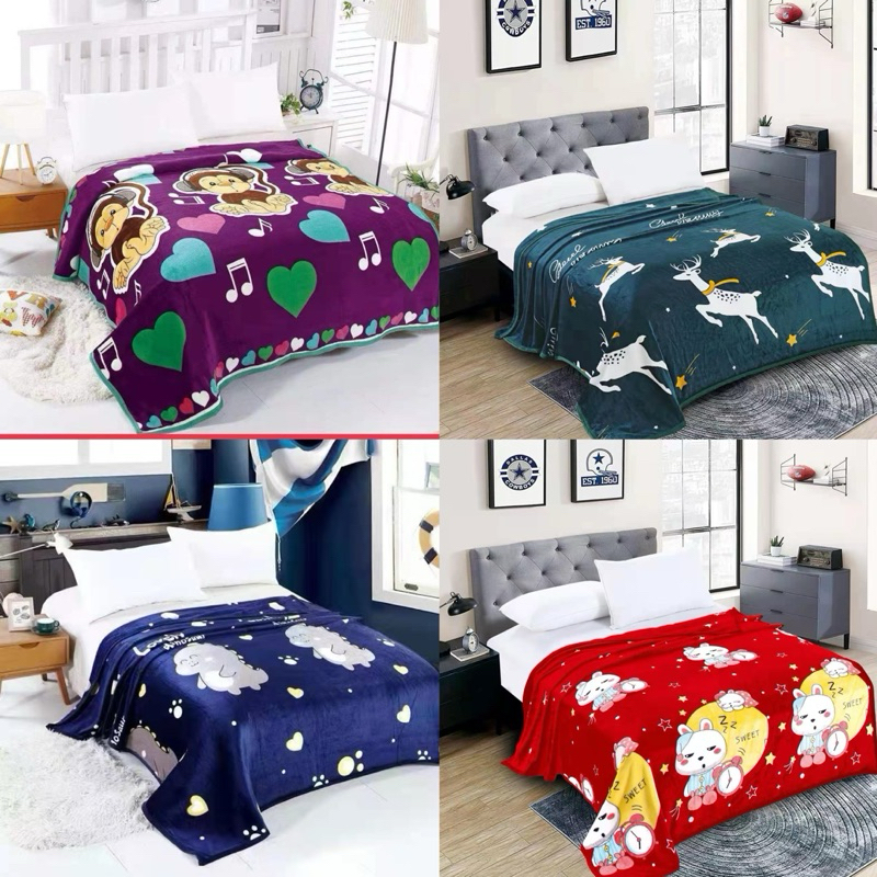 ผ้าห่มนาโน 180*200cm ขนาด6ฟุต นุ่ม ห่มสบาย ราคาถูกๆ