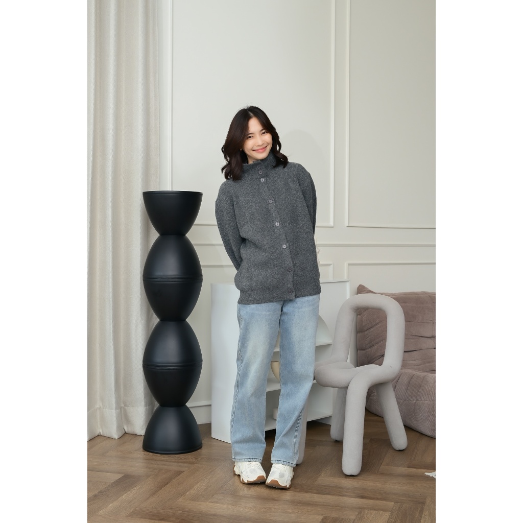 Milin - Snow Begins เสื้อคลุมไหมพรมแขนยาว