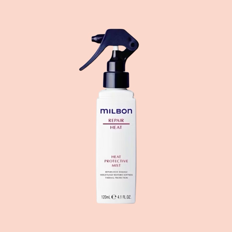 MILBON HEAT PROTECTIVE MIST 120 ML.มิสท์อณูละเอียด ที่เข้าบำรุง พร้อมสร้างชั้นฟิล์มบางเบา เพื่อปกป้องเส้นผมจากความร้อน
