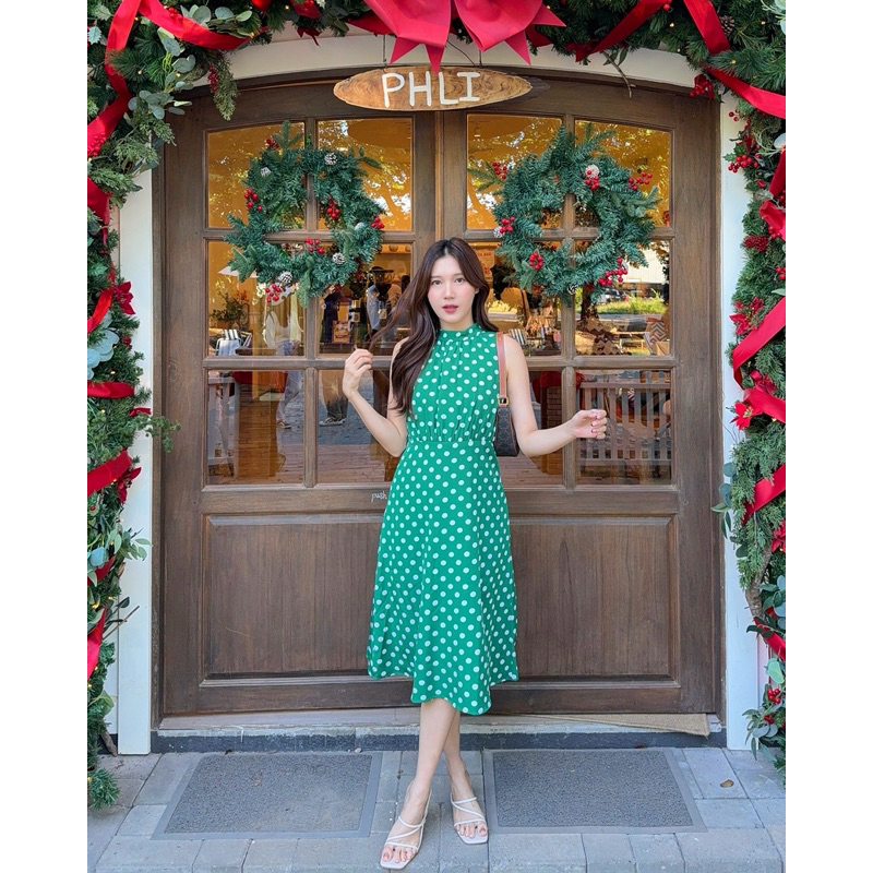 LULU BLOSSOMS - Merry Dress (Color: Green)