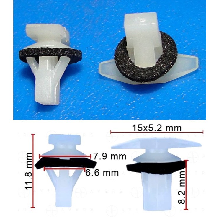 SKU-A782(แพ็ค10ตัว) คลิปยึดยางขอบประตูHONDA  CIVIC EK (ตาโต) (ปี1996-2000) - รูปที่ 2