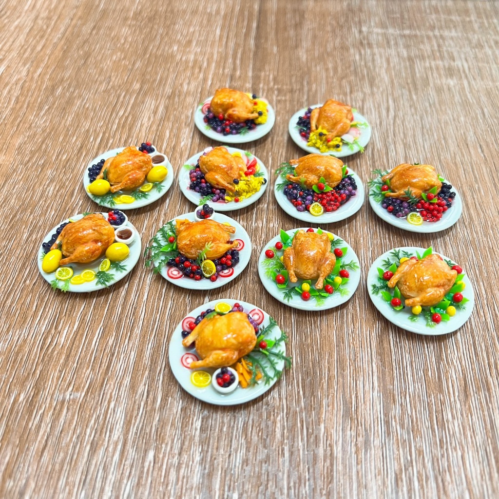 อาหารจิ๋ว ไก่งวงอีสเตอร์ งานดินปั้น (เลือกแบบข้างใน) #ของจิ๋ว #miniature