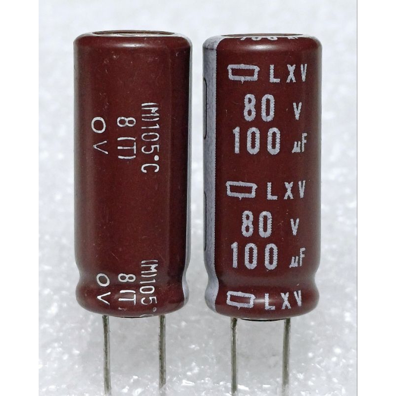 Nippon LXV 100uf 80v Capacitor ตัวเก็บประจุ คาปาซิเตอร์