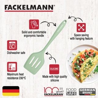 FACKELMANN ตะหลิวซิลิโคนมีร่อง ทนความร้อน ถนอมผิวกระทะ Silicone Slotted Turner Food Grade