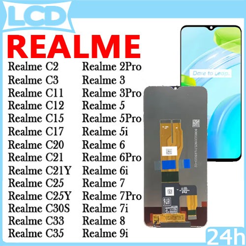 หน้าจอ LCD Realme3/3pro/5/5i/5pro/6/6i/6pro/7/7i/8/9i RealmeC3/RealmeC11/RealmeC12/C15/C17/C20/C21/C