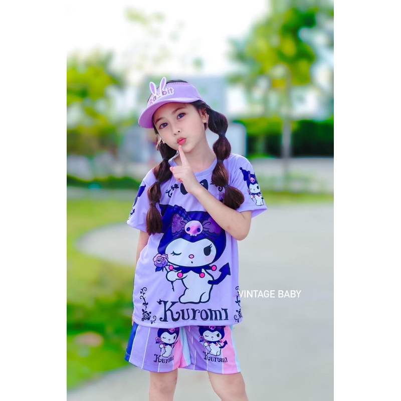 ชุดคุโรมิลูกสาวสีพาทเทล น่ารัก1-12ขวบ
