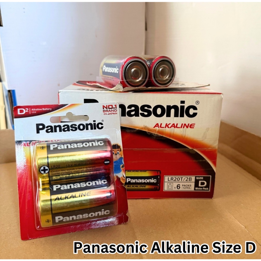 ถ่านอัลคาไลน์ PANASONIC Size D รุ่น LR20T/2B ของแท้100% (แพ็ค 2 ก้อน)