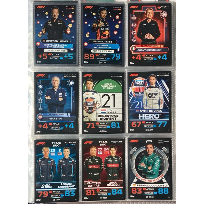 การ์ดF1 | F1 drivers card | formula1 topps turbo attax 2023