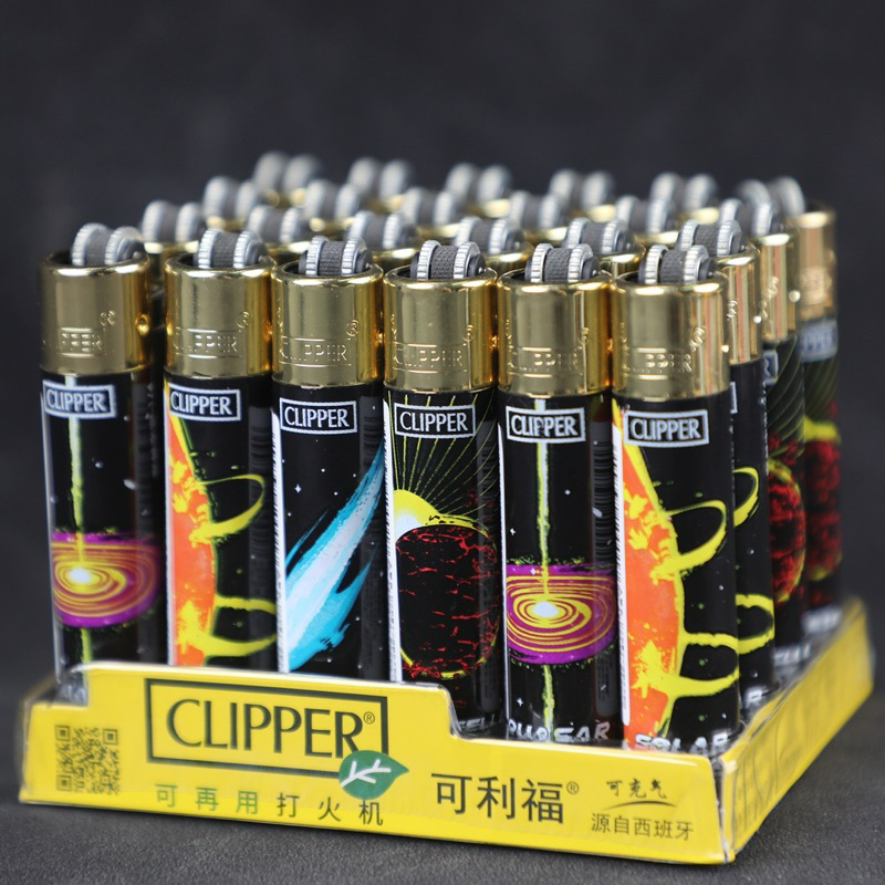 ไฟเปลว CLlPPER วัสดุเป็นพลาสติกหนา แบบเติมแก๊ส (คละสี 1ชิ้น) ขณะส่งไม่มีแก๊ส