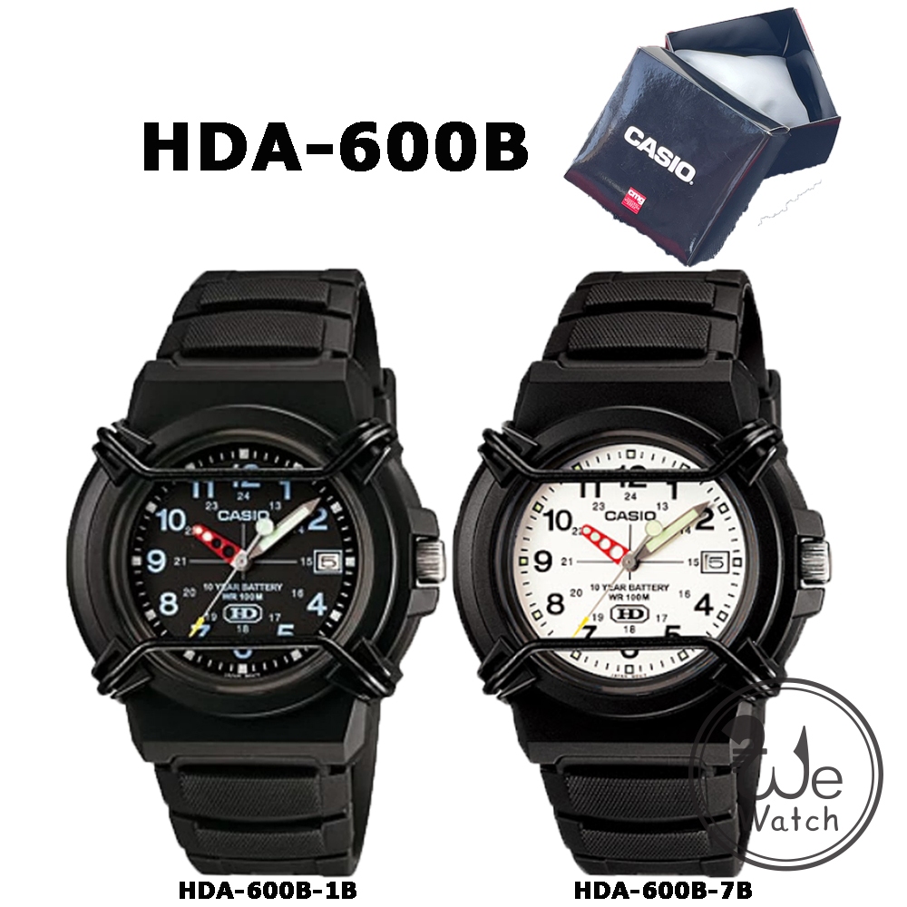 !!ประกัน1ปีและกล่อง CMG!! CASIO รุ่น HDA-600B นาฬิกาผู้ชาย แบตเตอรี่ 10 ปี สปอร์ต HDA600B HDA HDA600