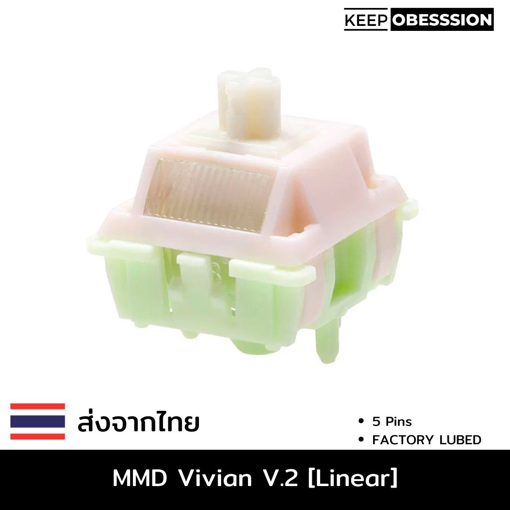 [10 ตัว] MMD VIVIAN V2 สวิตซ์สาย Cream pre-lube (43g)