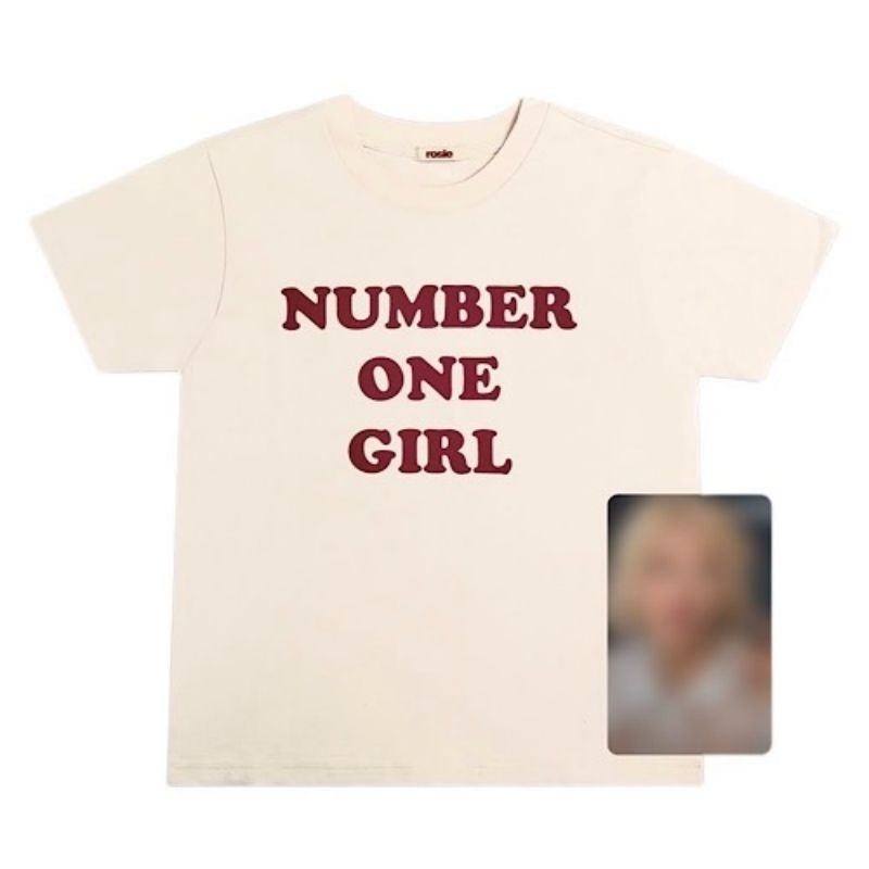 NEW !!!ROSÉ [ROSIE] NUMBER ONE GIRL WHITE T-SHIRT