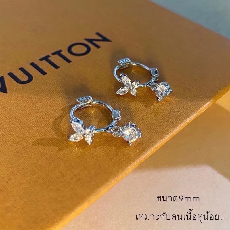 🛵มีบริการส่งด่วน🛵 𝑆𝑖𝑙𝑣𝑒𝑟 92.5% ต่างหูเงิน ต่างหูห่วง ตุ้มหู 1 คู่ คนแพ้ง่ายใส่ได้