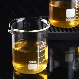 บีกเกอร์แก้ว Glass Beaker บีกเกอร์ทรงเตี้ย Low Form
