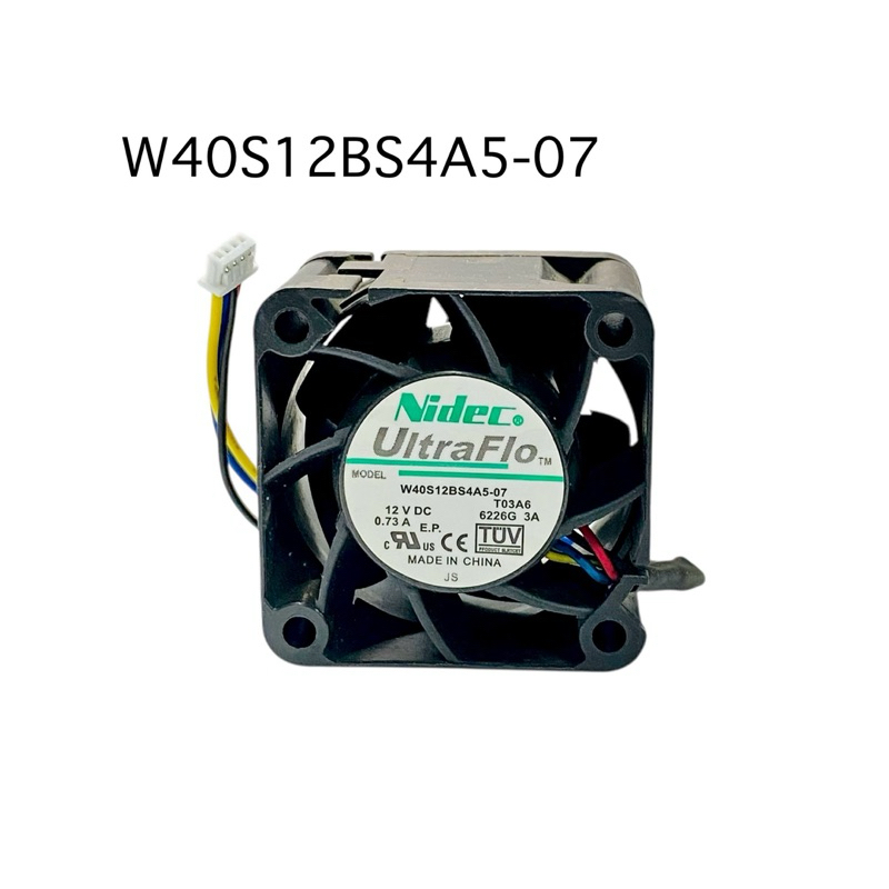 พัดลม W40S12BS4A5-07 พัดลม 12VDC-.73A(ราคาตาอ 1ชิ้น) พัดลมรอากาศ ระบายความร้อน ขนาด 40x40x28mm 3สาย 