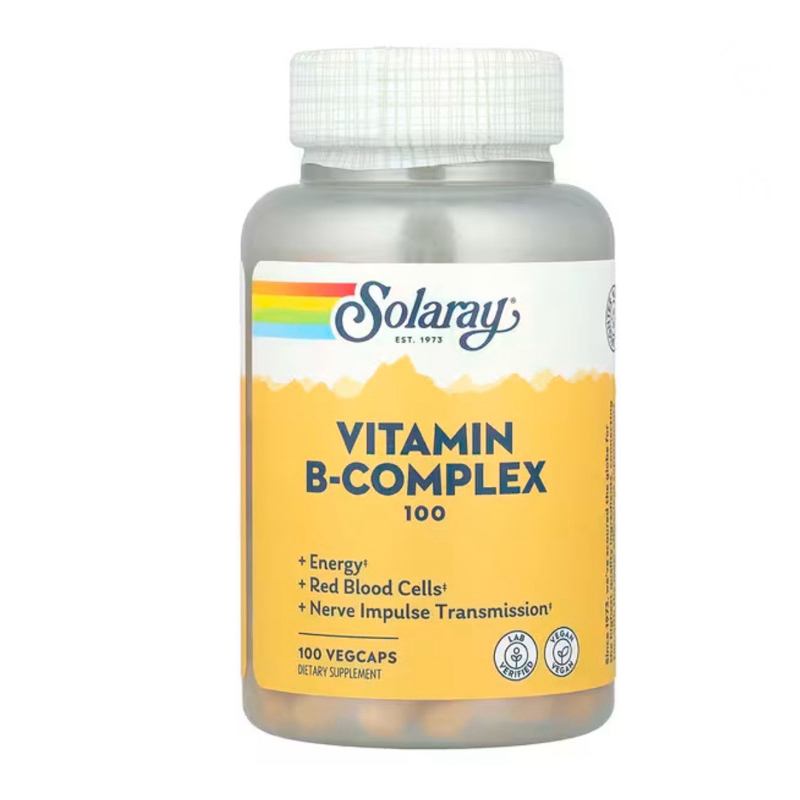 EXP 2/29 SOLARAY Vitamin B Complex 100 mg healthy Energy Supplement 100 Capsules