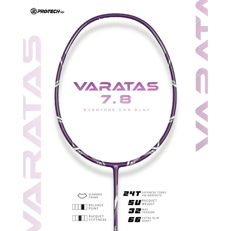 Protech Sports ไม้แบดมินตัน รุ่น VARATAS 7.8