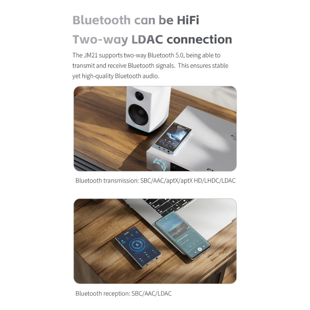 [ประกันศูนย์ไทย] FiiO JM21 เครื่องเล่นเพลงพกพา ชิป CS43198 x+ SGM8262 x2 รองรับ Hi-Res