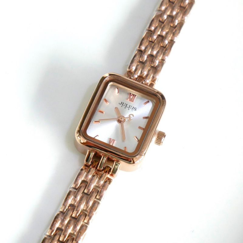Julius นาฬิกาแฟชั่นเกาหลีของแท้ 💯% ประกันศูนย์ไทย นาฬิกาข้อมือผู้หญิง สายสแตนเลส รุ่น Ja-771