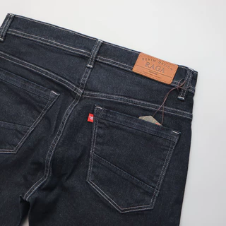 RAGA-R326 กางเกงยีนส์(ผ้าญี่ปุ่นยืด) ทรงกระบอกเล็ก Dark Navy