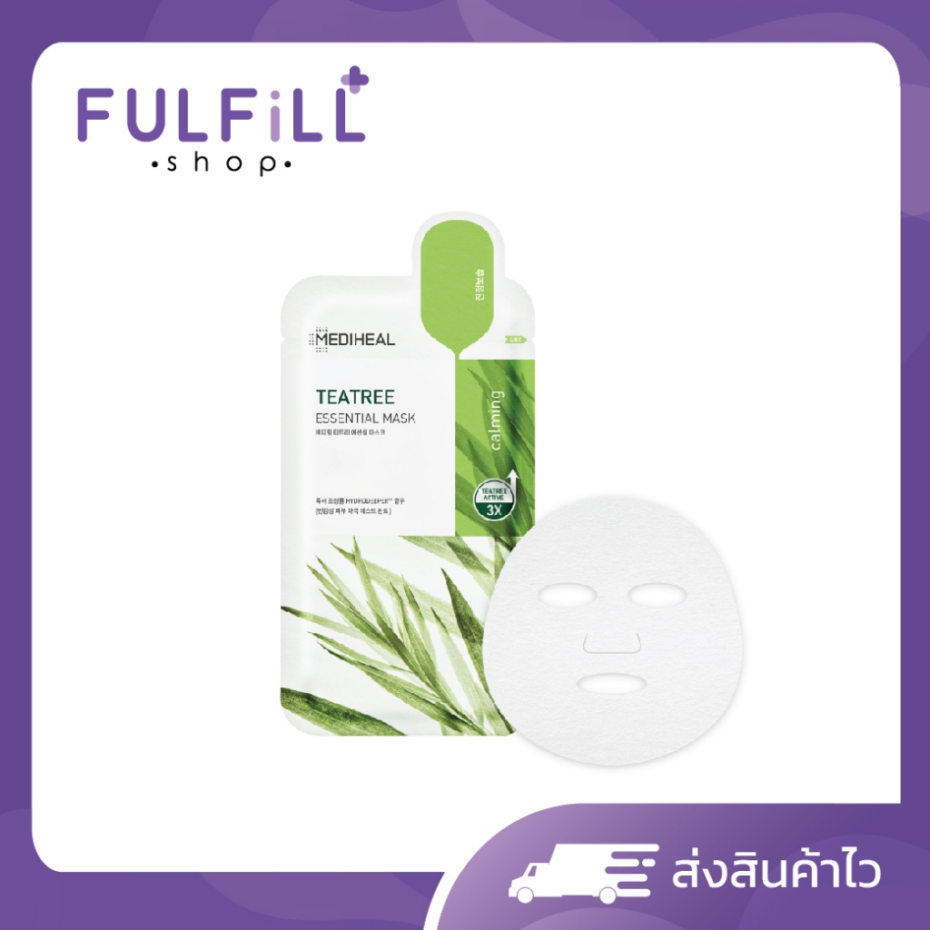 MEDIHEAL Teatree Essential Mask 24ml/1Sheet เมดิฮีล ทีทรี เอสเซนเชียล มาสก์