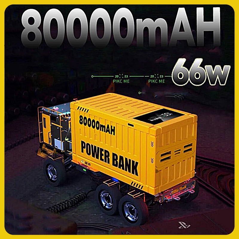 ถูกที่สุด 50000mAh 80000mAh พาวเวอร์แบงค์ รองรับ ชาร์จเร็ว ของแท้ power bank ความจุขนาดใหญ่ 66W