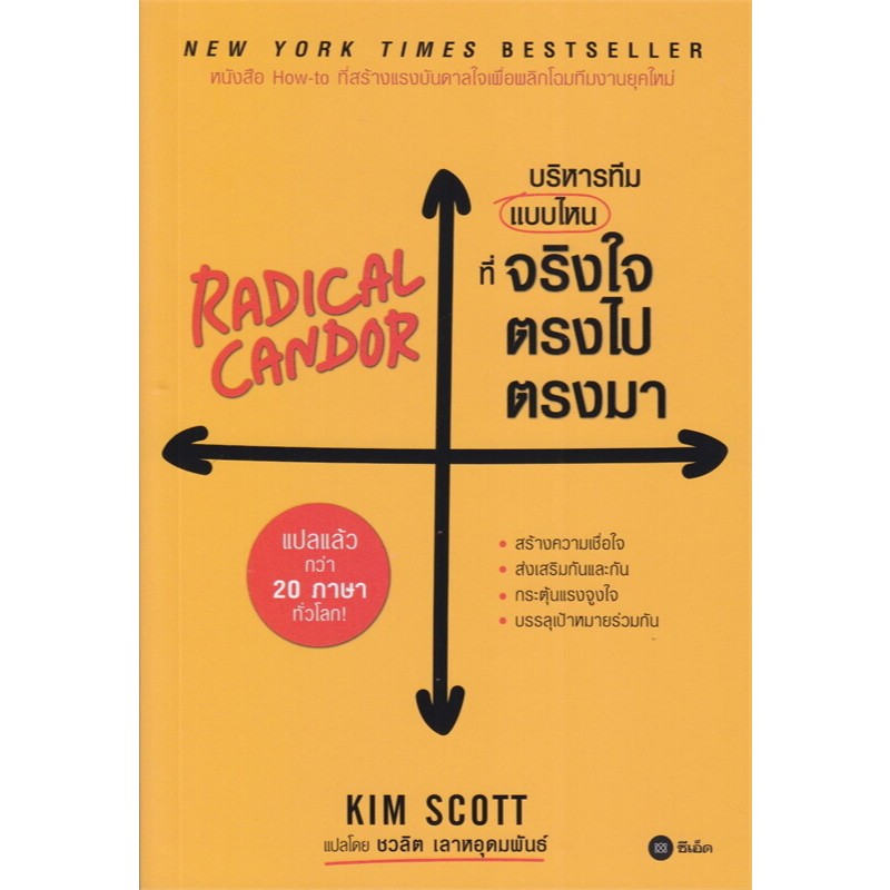 บริหารทีมแบบไหนที่จริงใจตรงไปตรงมา : Redical Candor/ผู้เขียน: Kim Scott (คิม สก็อตต์)/สำนักพิมพ์: ซีเอ็ดยูเคชั่น