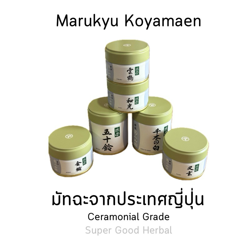 มัทฉะ Marukyu Koyamaen ผงมัทฉะเกรดพิธีจากญี่ปุ่น Matcha Ceremonial grade  มัทฉะจากญี่ปุ่น Yugen Wako