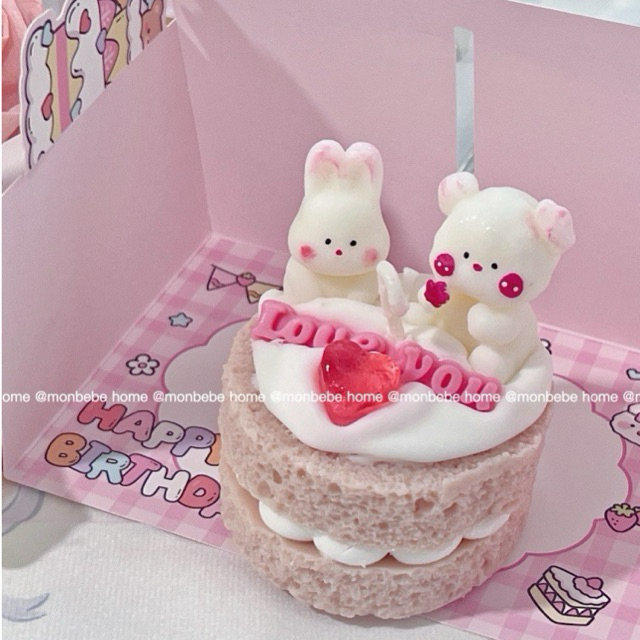 เทียน เทียนหอม กระต่ายหมีน่ารักlove you💗 insของขวัญวันเกิด ของขวัญของขวัญวันวาเลนไทน์พร้อมส่ง