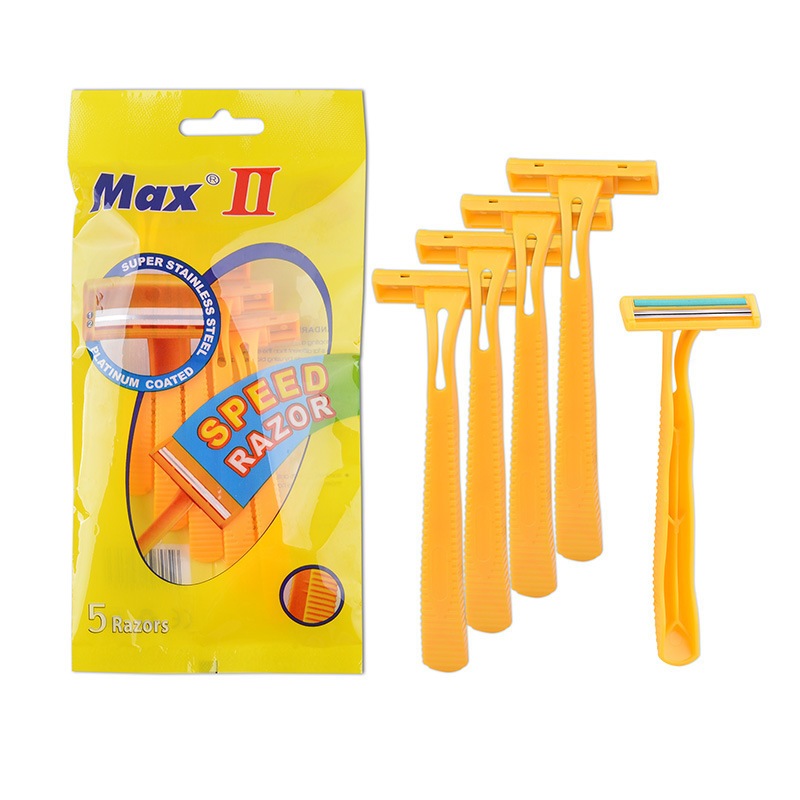มีดโกนหนวด MAX II 1ซองมีจำนวน 5ด้าม (จัดส่งไว้)