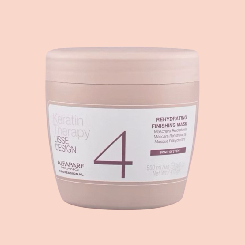 ALFAPARF KERATIN MASK 500 ML. มาส์ก เข้มข้น ที่มีเคราติน คลอลาเจน ให้เส้นผม เรียบ ลื่น