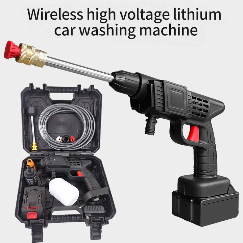 ปืนฉีดน้ำแรงดันสูง 23000mah*2 ฟรีแบต 2 ก้อน เครื่องฉีดน้ำแรงดันสูง รับประกันคุณภาพ B0217 - รูปที่ 4