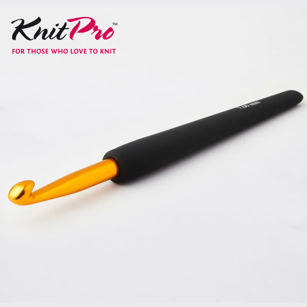 KnitPro Single-Ended Gold Crochet Hooks เข็มโครเชต์ ด้ามเทา หัวทอง