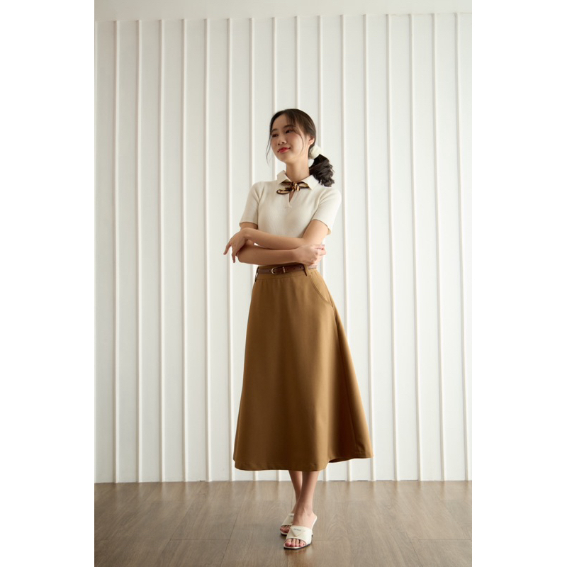 LaBelle Midi Skirt🤎🩶