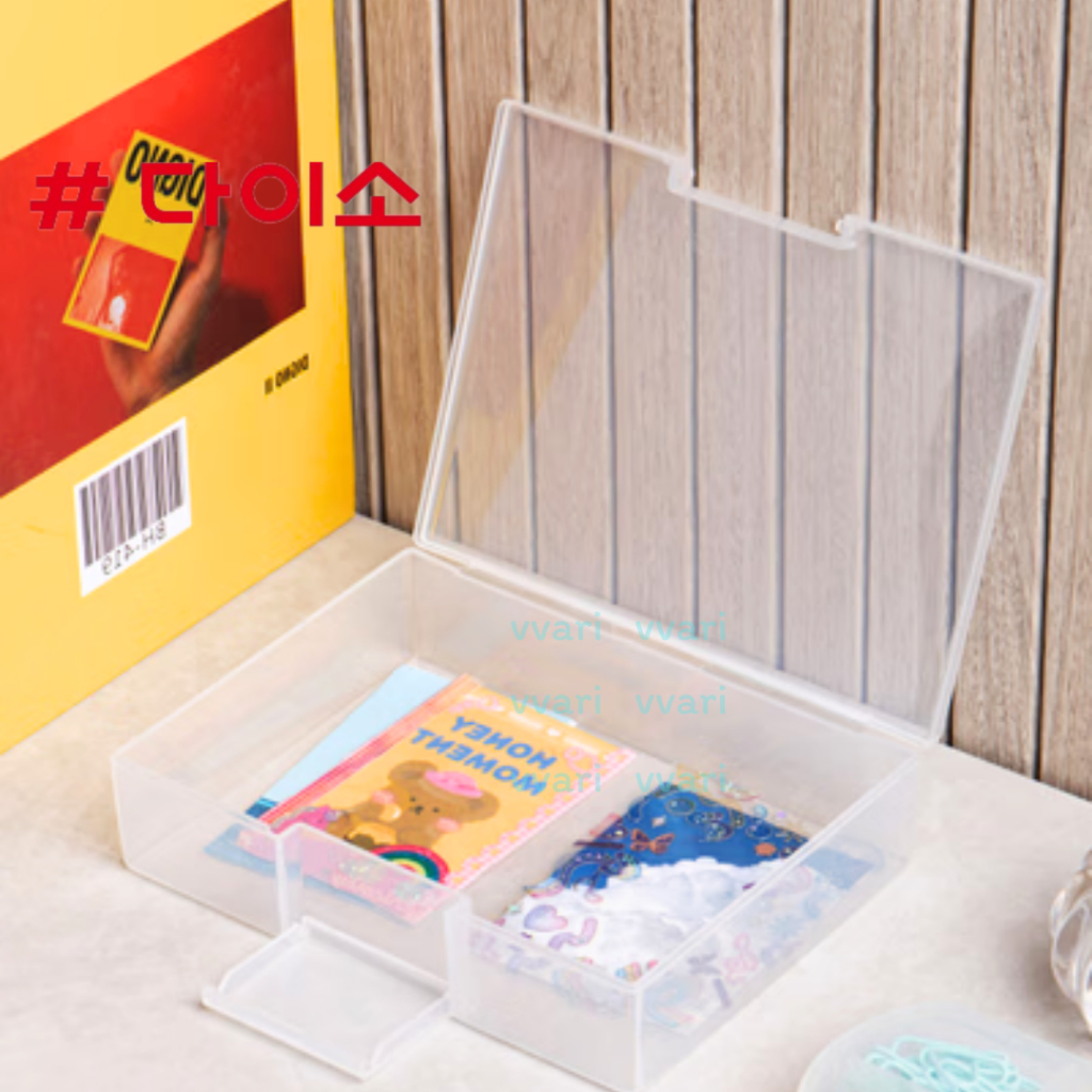 Daiso korea กล่อง จัดเก็บ การ์ด รูปถ่าย สติ๊กเกอร์ ไดโซะ เกาหลี